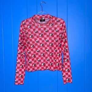 Dressed in Lala Mock Neck Mesh Top in Cosmic Cowgirl